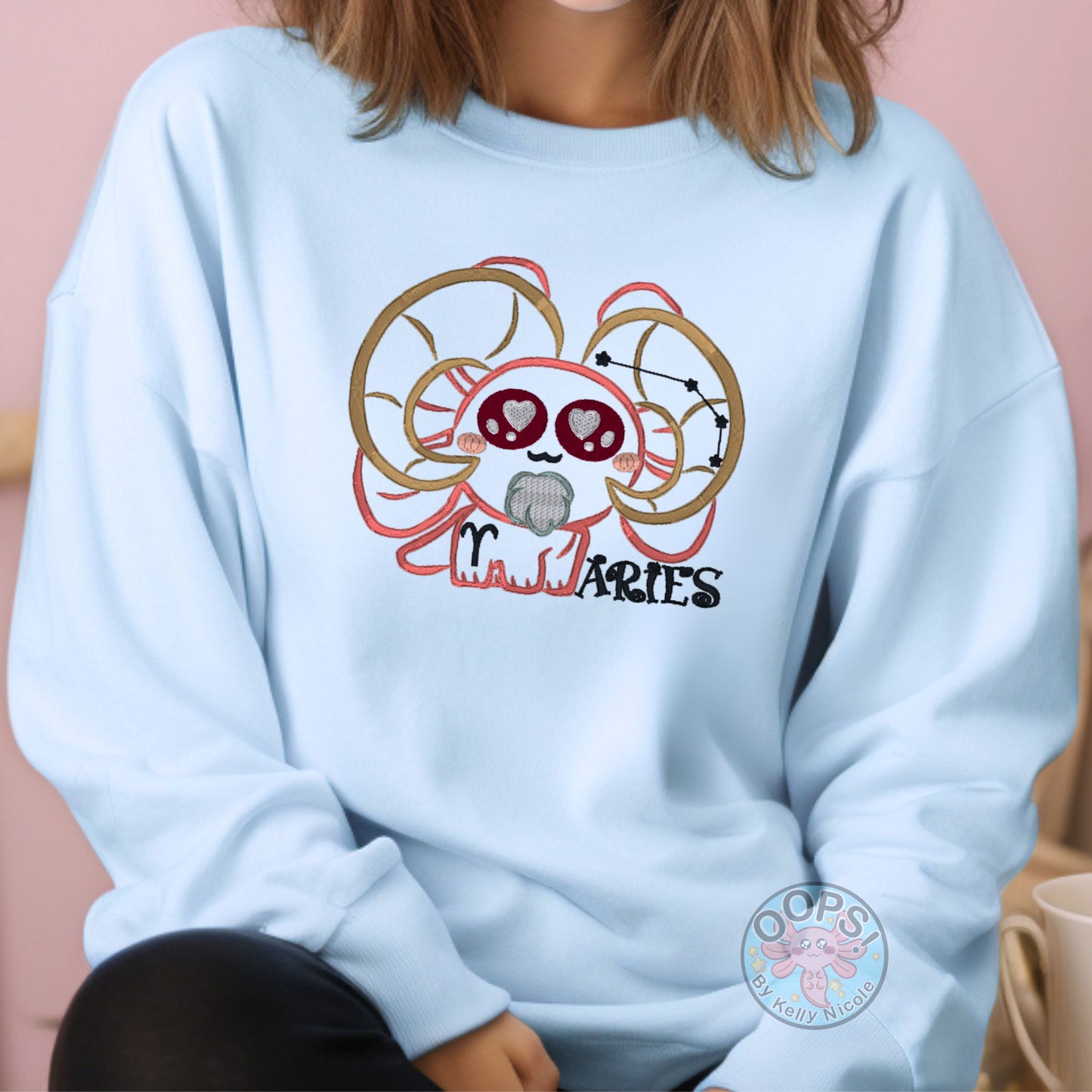 Embroidered Spud "Aries" Astrology Pullover