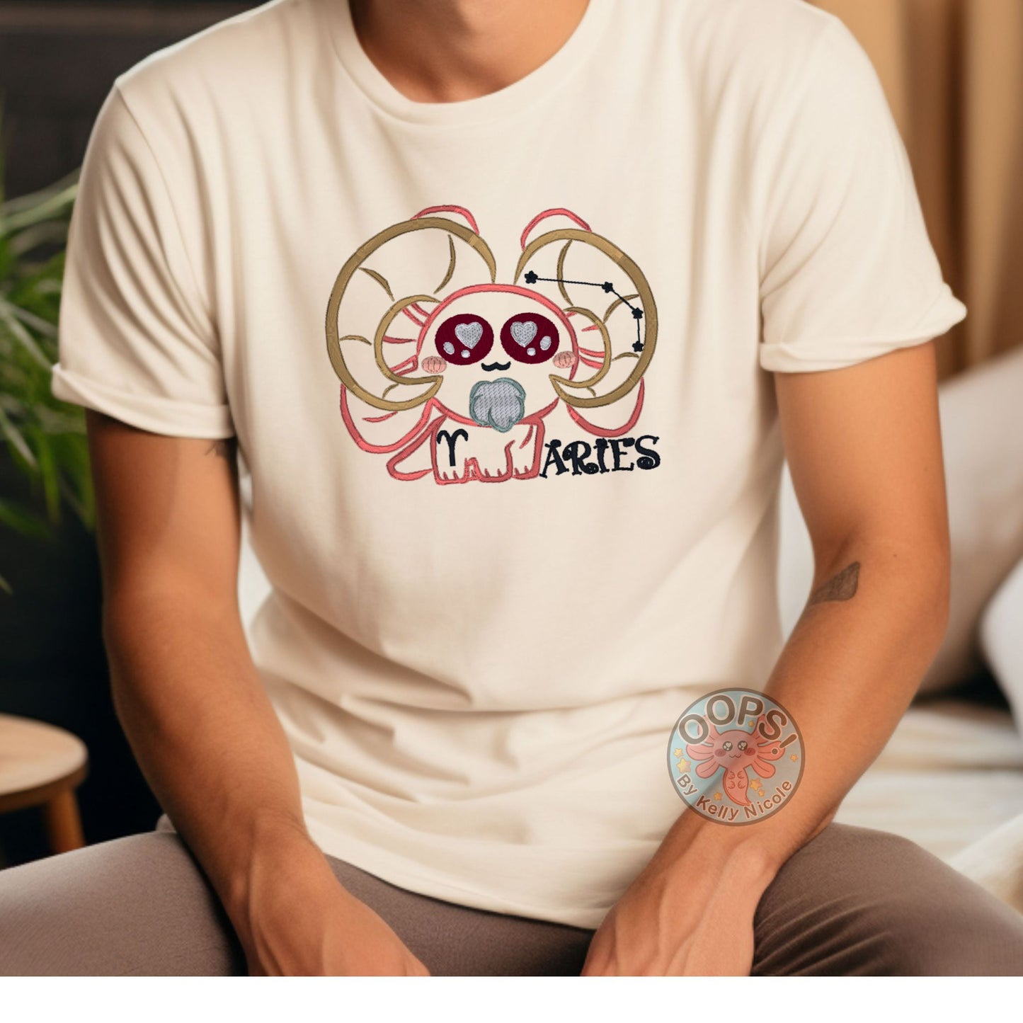 Embroidered Spud "Aries" Astrology Pullover